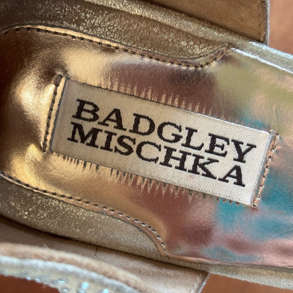 Badgley Mischka Tatiana Gold Heels - Picture 7 of 10